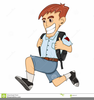 Girl Going To School Clipart Image