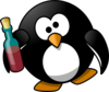 Drunk Penguin Clip Art