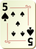 Ornamental Five Of Spades Clip Art