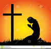 Praying Black Woman Clipart Image