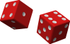 Two Red Dice Clip Art