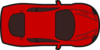 Red Car - Top View Clip Art