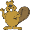 Beaver Waving Clip Art