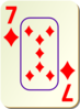 Bordered Seven Of Diamonds Clip Art