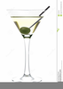 Clipart Martini Glass With Olive Image