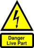 Danger; Live Part Clip Art