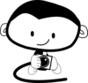 Monkey With Camera Clip Art