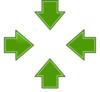 Green Arrows Inward 2 Clip Art