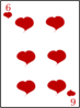 6 Of Hearts Clip Art