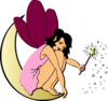 Purple Winged Fairy  Clip Art