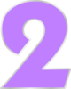 Purple Number 2 Clip Art