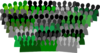 Crowd 33% Green Clip Art