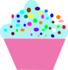 Polka Dot Cupcake Clip Art