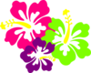 Neon Hibiscus Clip Art