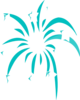 Teal Fireworks Clip Art