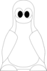 Penguin Outline Clip Art