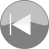 Windows Media Player Skip Back Button Grey Clip Art