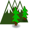 Evergreen Mountains Clip Art