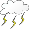 Lightening Cloud Clip Art