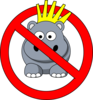 King Hippo Big Clip Art