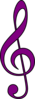 Clef Purple Clip Art