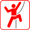 Red Stick Man Climber Red Frame Clip Art