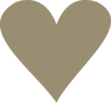 Tan Heart Clip Art