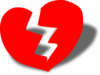 Broken Heart Red Clip Art