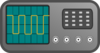 Oscilloscope-square Wave 4 Channels Clip Art