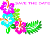 Save The Date Luau Clip Art