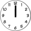 Noon Clock Clip Art