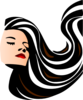 Woman With Shiny Long Hair Clip Art