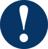 Dark Blue Caution Clip Art