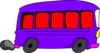 Purple Bus Clip Art