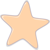 Peach Star Clip Art