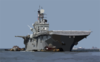 The Amphibious Assault Ship, Uss Bataan (lhd 5) Departs Naval Base Norfolk Today, Before Hurricane Isabel Arrives Clip Art