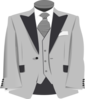 Traje Gris Clip Art