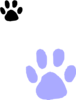 Purple Paw Print Clip Art