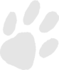 Very Light Gray Paw Print Clip Art