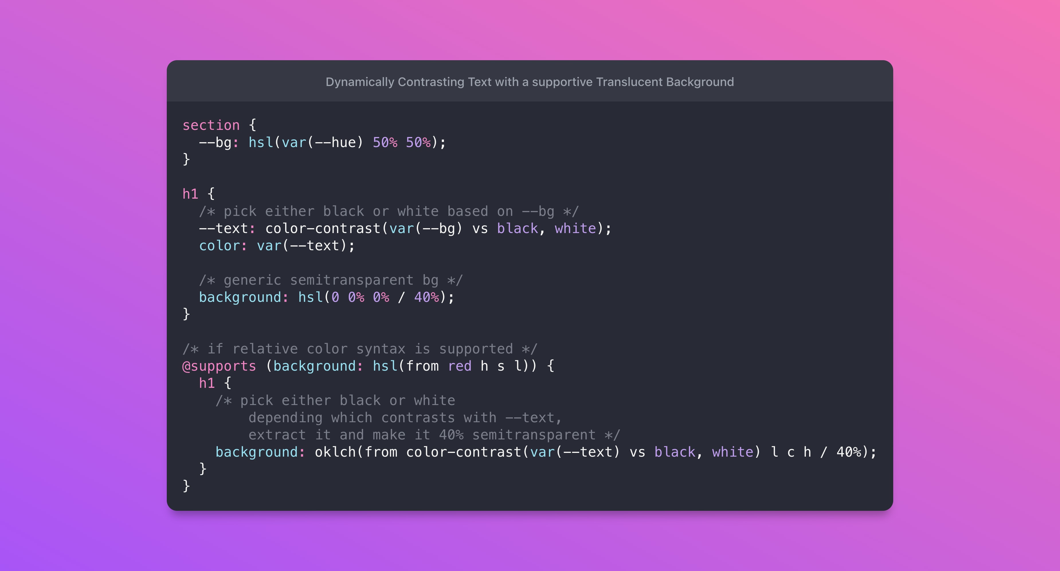 Screenshot of the final code snippet from this blog post.