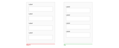 A label and its field should be visually grouped, so that users can understand which label belongs to which field.