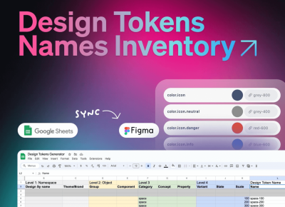 Design Token Names Inventory Spreadsheet