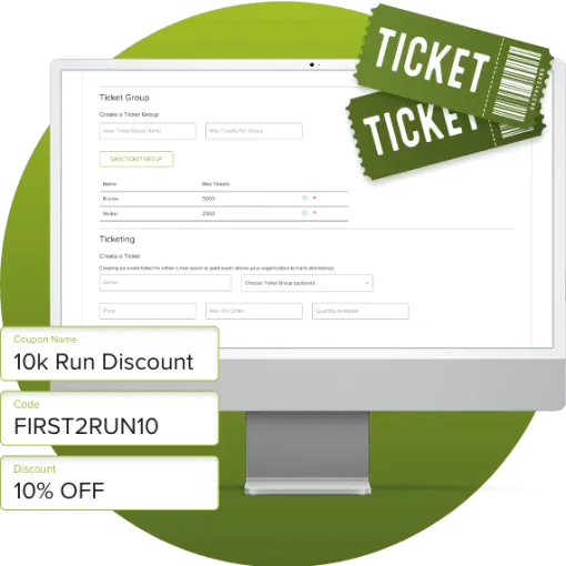 Straightforward Ticketing, Coupons, and Groups