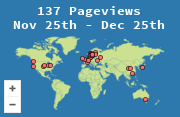 Locations of visitors to this page