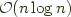 $\mathcal{O}(n \log n)$