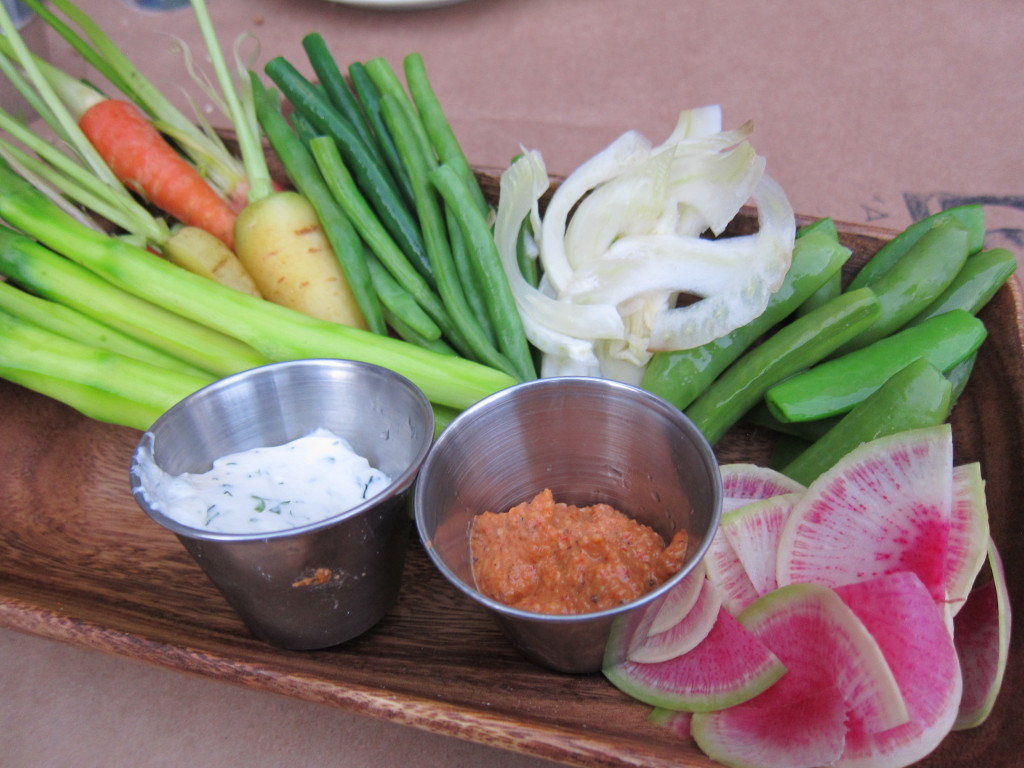 Crudité of Vegetables with Almond Romesco and House Ranch