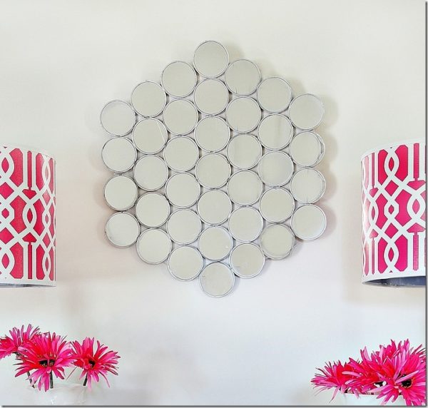 Accent Wall Mirror from Dollar Store Compacts