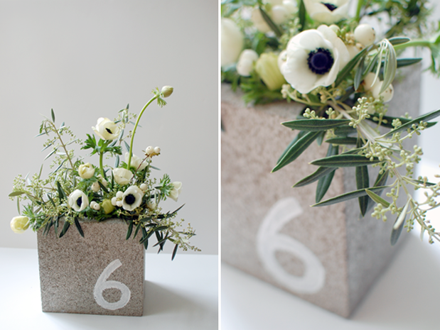 Cinder Block Centerpieces