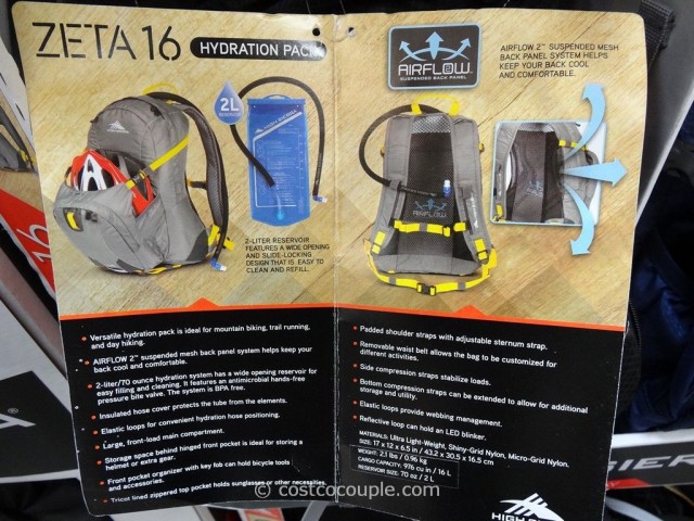 High Sierra Zeta 16L Hydration Pack Costco 4