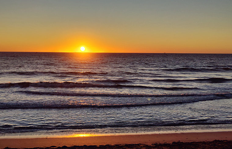 Sunset over the ocean in Mazatlan Mexico